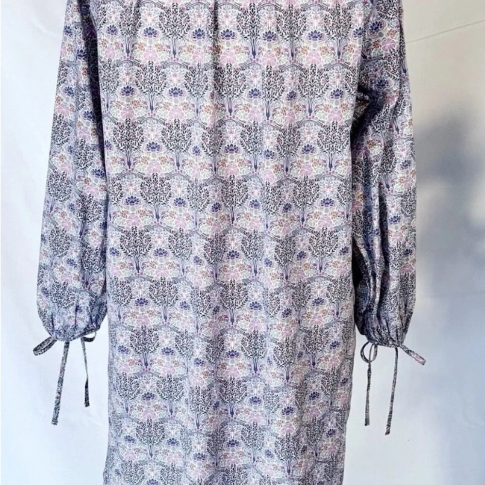 J.Crew Liberty Fabric Floral Button Front Tunic Size M - Picture 6 of 10
